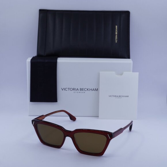 Victoria Beckham VB661S 610 Cat Eye Sunglasses – Red/Brown - Picture 4 of 8